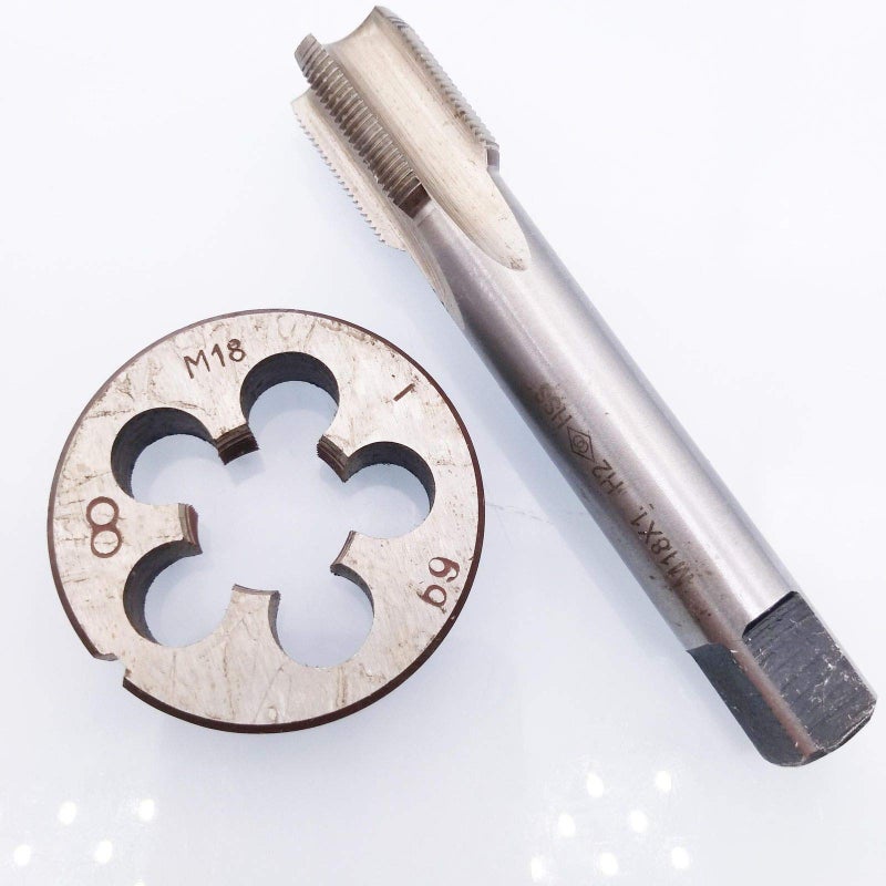 Yodaoke HSS M18 x 1mm Tap and M18 x 1.0mm Die Metric Thread Right Hand - Image 4